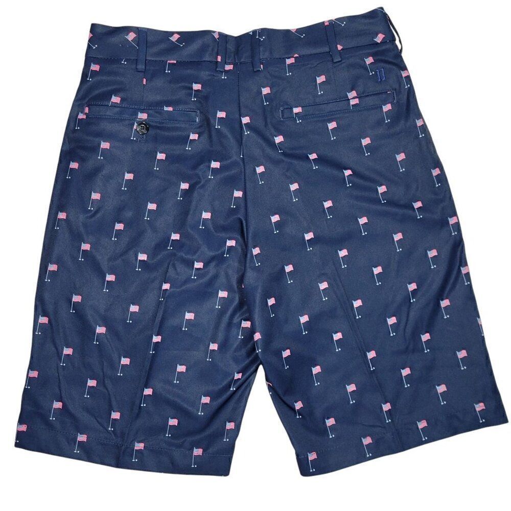 Walter Hagen Shorts Men Size 30 All over print American Flag‎ Stretch Waistband - Picture 3 of 12